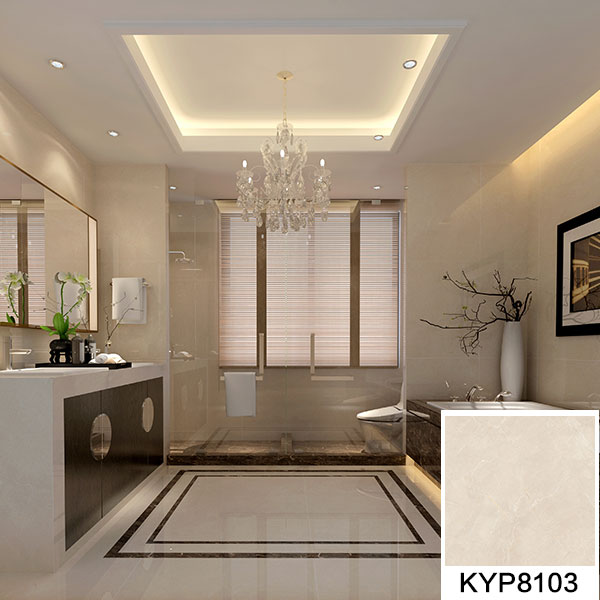 03J9集团直营欧瑞诺系列新世纪米黄KYP8103瓷砖地面铺贴成效图