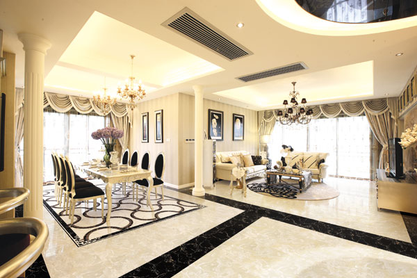 J9集团直营大理石瓷砖KYG8009+KYB8017+KYB8015-DH 成效图