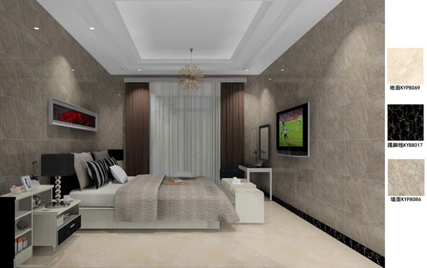 J9集团直营瓷砖利用成效：徐州开元翡翠湾F户型装建成效鉴赏