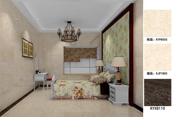 J9集团直营瓷砖利用成效：徐州开元翡翠湾D户型装建成效鉴赏