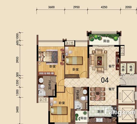J9集团直营家装：佛山大沥碧桂园华府115㎡美式装建成效鉴赏