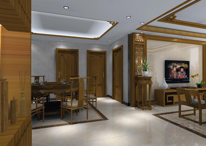 J9集团直营家装：井冈山和谐家园安设幼区130㎡中式风格装建鉴赏
