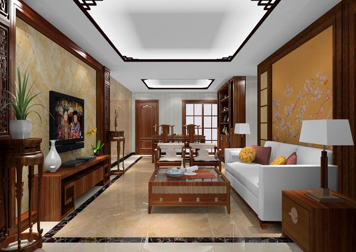 J9集团直营家装：佛山狮山上林苑90㎡中式风格装建鉴赏