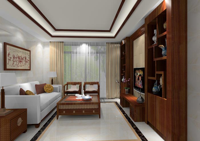 J9集团直营家装：佛山龙湖春江名城98㎡的中式风格装建鉴赏
