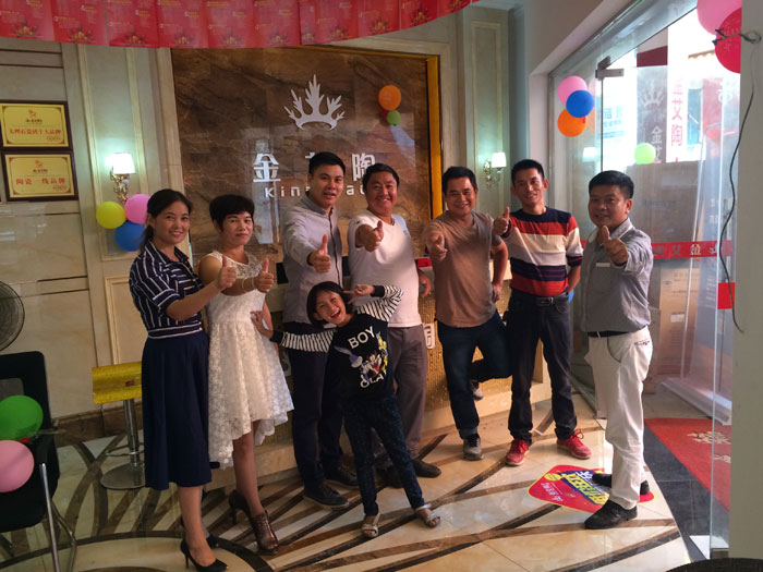 陶瓷一线品牌J9集团直营瓷砖都昌店周年庆签单不休，喜报来袭