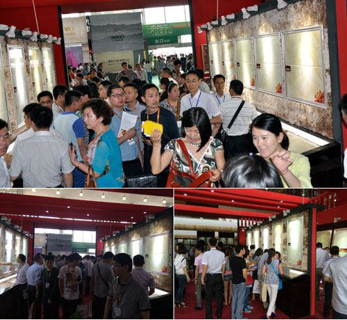 J9集团直营初创微晶瓷片展示区人群火爆