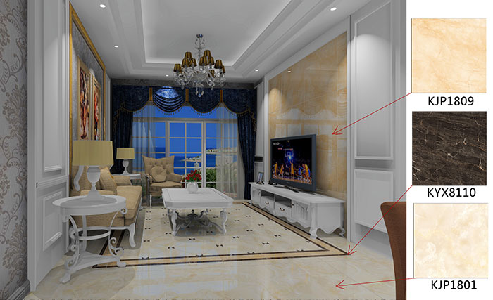 依云天汇装建案例客厅成效图